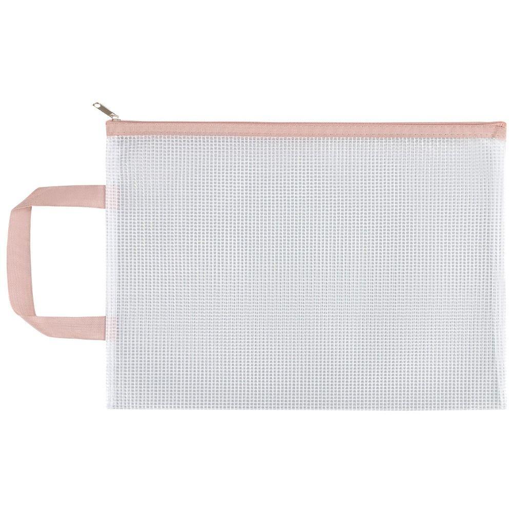 Transparent A4 File Folder Bag Waterproof Document Bag Mesh Zipper Storage Bag  School Office