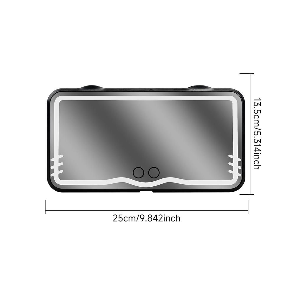 HD-зеркало для автомобиля, светодиодное зеркало для макияжа, солнцезащитный козырек, внутреннее зеркало заднего вида с USB-зарядкой, затемняемым сенсорным экраном, автомобильное зеркало для макияжа