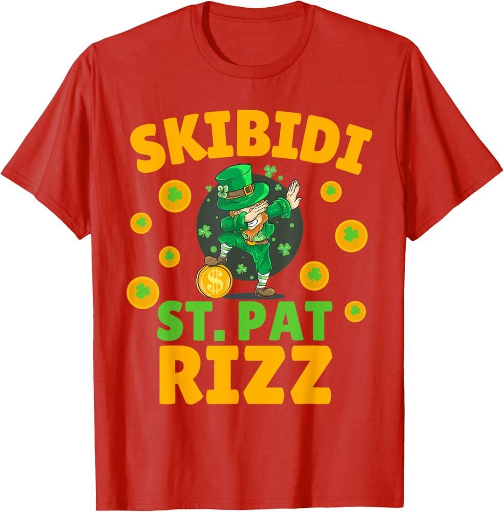 Funny Saint Patricks Day Irish Skibidi Pat Rizz Cute Unisex T-shirt