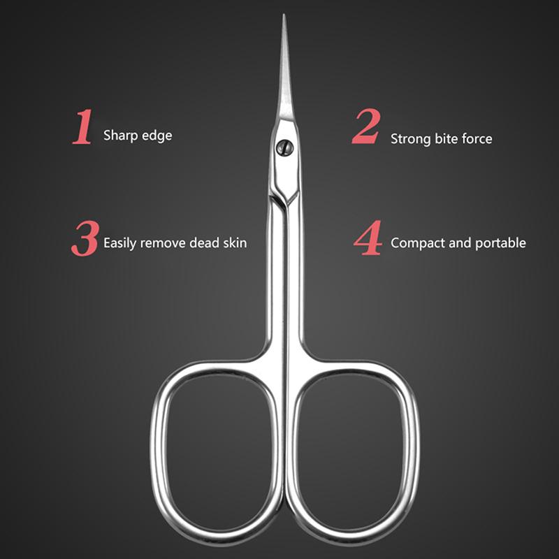 Ножницы для кутикулы с изогнутым кончиком из нержавеющей стали, триммер для удаления кожи