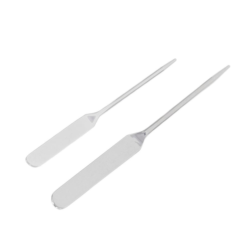 2pcs Set Stainless Steel Foundation Stirrer Stick Nail Art Stirring Rod For Cream Stirring