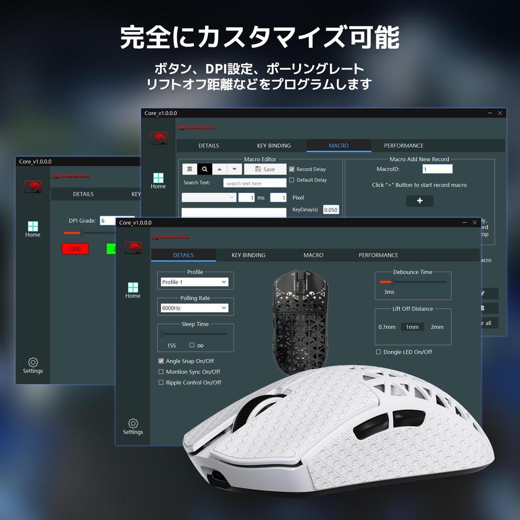 Беспроводная игровая мышь MAMBASNAKE M5 Ultra из углеродного волокна, беспроводная, с лентой для захвата, сверхлегкая 39 г ± 3 г (PAW3950MAX), 8000 Гц, 2,4 г/Bluetooth/USB-C,