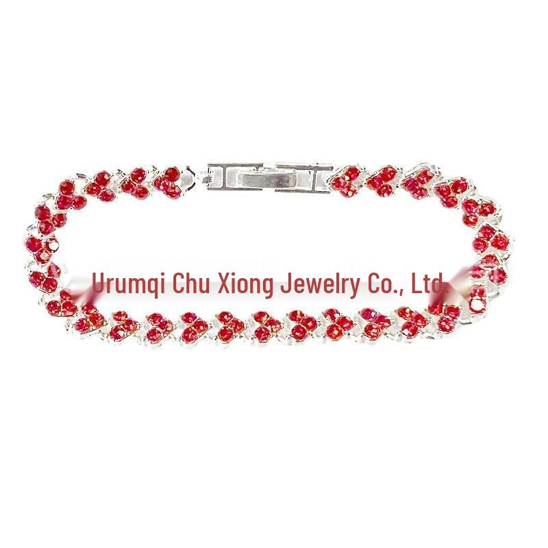 Браслет в форме сердца со стразами с серебряным покрытием: Женское модное украшение для рук с кристаллами