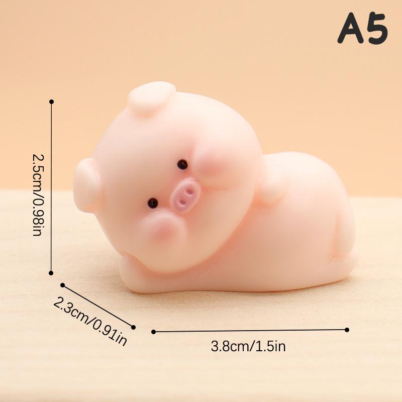 Мини милая фигурка свиньи, модель животного, мох, микропейзаж, домашний декор, миниатюра