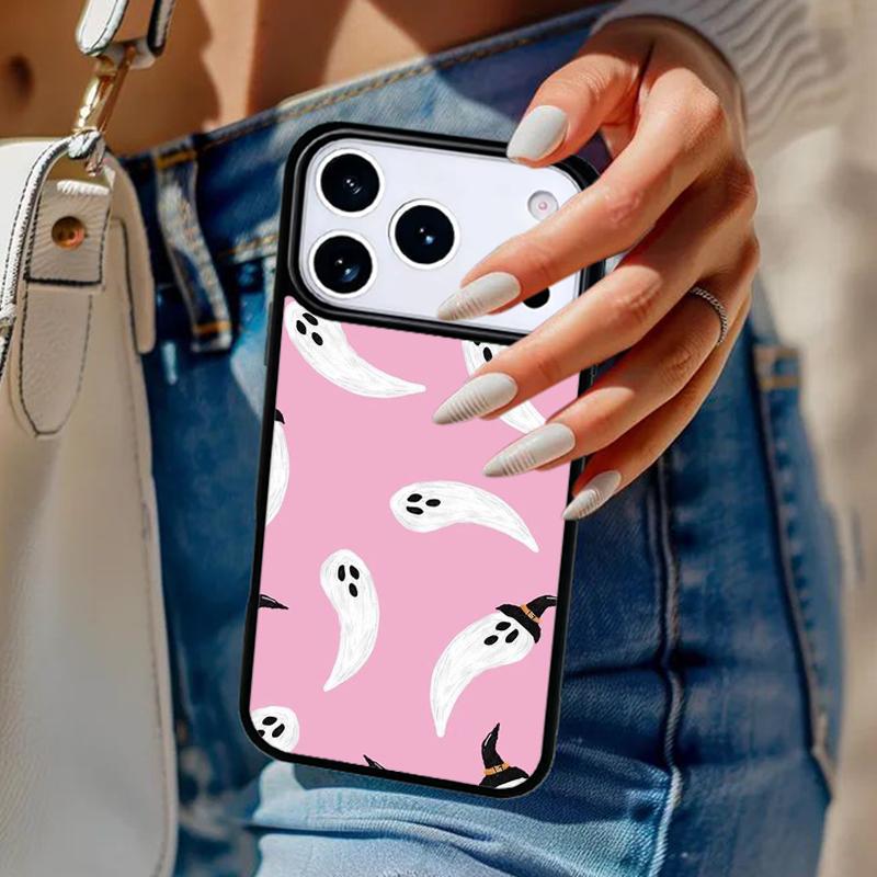 BOO Хэллоуинские призраки Чехол для телефона Для iPhone 17 Air 14 15 13 12 Max Чехол Для Apple 14 15 16 16e 11 Pro Max Plus Coque