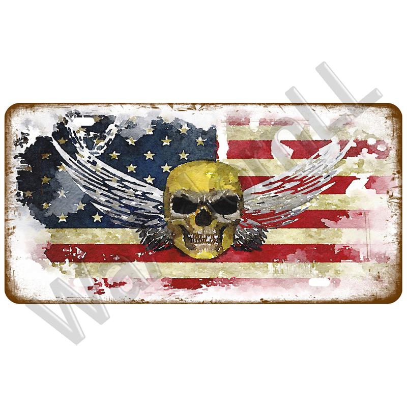 Metal Sign Germany USA Country Flag France Tin Sign Plaque Russia Spain Tinplate Plate For Wall Home Restaurant Craft Bar Decor