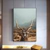 Олень в лесу, холст, картина, настенная живопись с изображением животных, постеры и принты для декора гостиной, крыльца, украшения дома, Куадрос