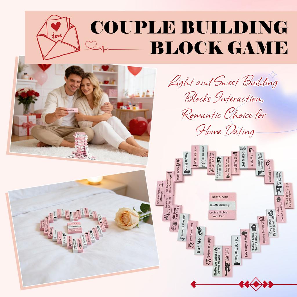 48 шт., игра «Ночная игра для свиданий», игра «Переворачивающаяся башня», игры с деревянной штабелируемой башней для пар, занятия для пар и идеи для вечерних свиданий