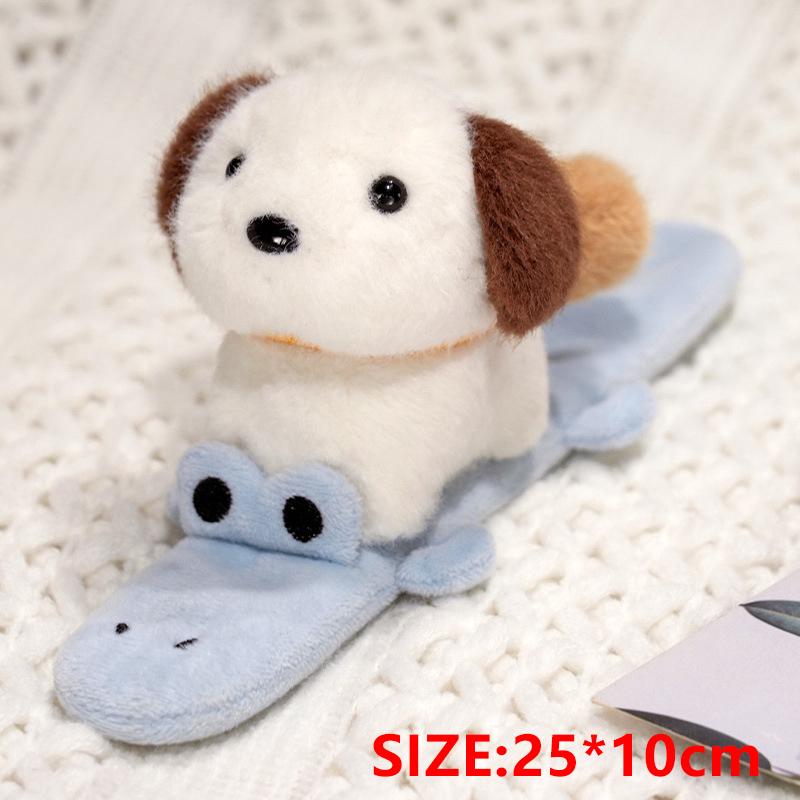 Творческий забавный браслет-защелка с изображением животных, милый мультяшный браслет-когтеточка с изображением собаки-кошки-капибары, плюшевое кольцо на руку, подарок на день рождения