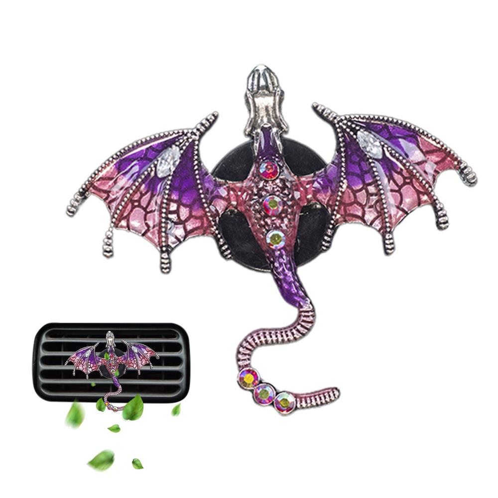 Зажим для ароматерапии в виде дракона, симпатичный автомобильный ароматизатор, зажим для вентиляционного отверстия, блестящий освежитель воздуха в виде летающего дракона для автомобильного воздуховыпускного отверстия