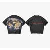 REPRESENT Streetwear Хлопковая футболка Оверсайз Стиранная с принтом Мужская Женская Повседневная Свободный крой