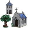 Самодельные кастомные конструкторы MOC, модель средневековой церковной хижины для декора, коллекция креативных сборных игрушек, праздничные подарки