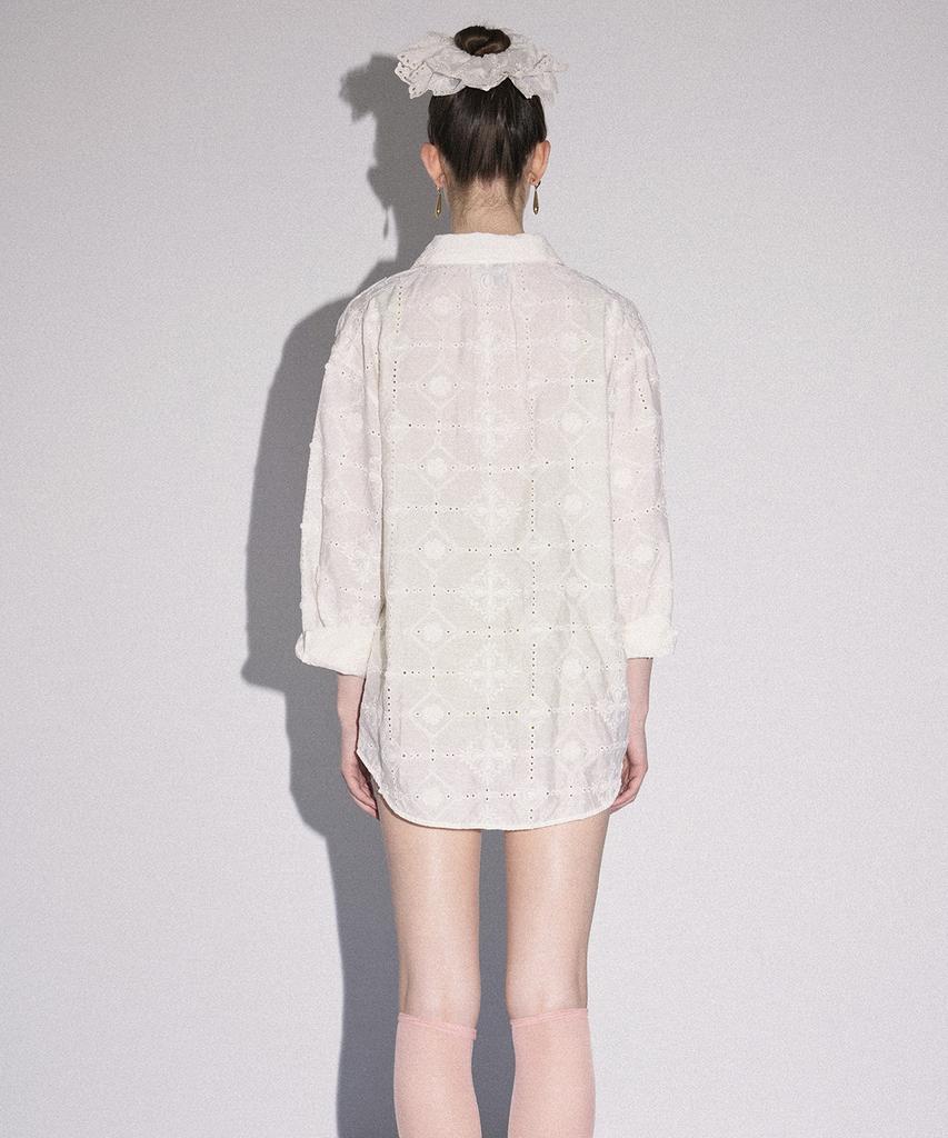 MELLY&ROSE Melly Sheer Long Shirt (304783)