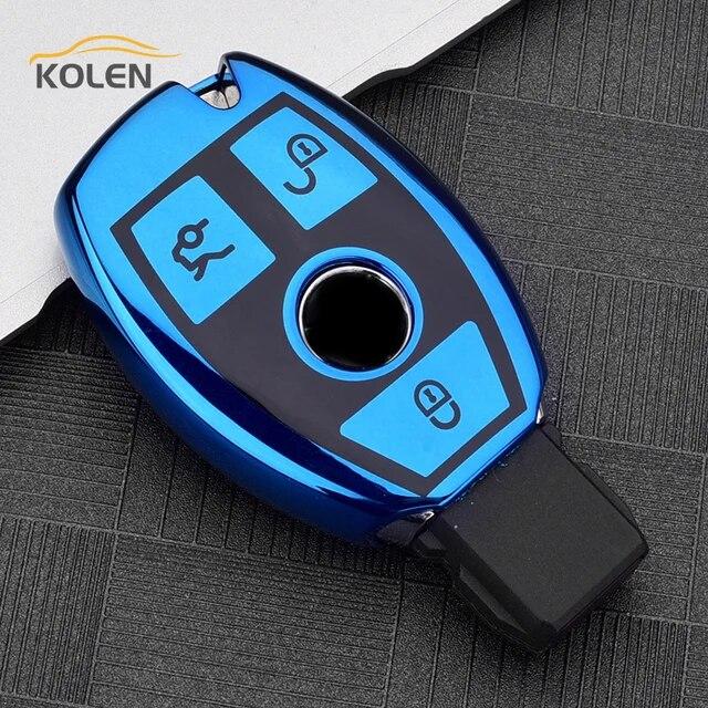 Soft TPU Car Remote Key Case Cover Fob for Mercedes Bnez CLA GLC GLA GLK W203 W210 W211 W204 W176 A B C R Class AMG Accessories