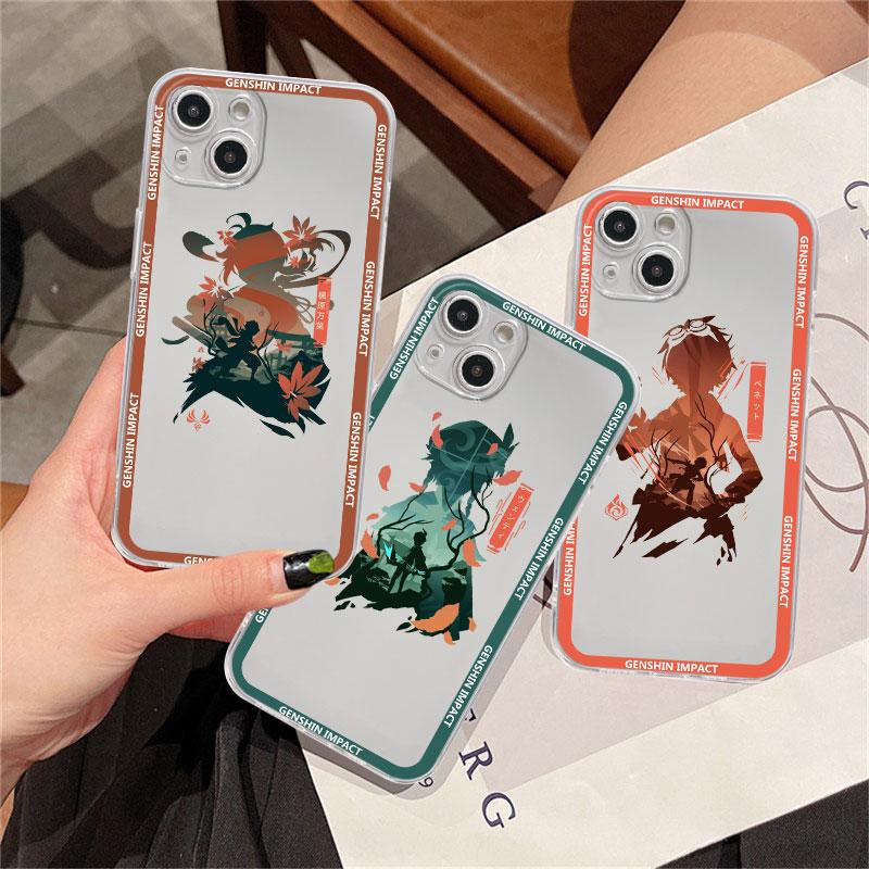 Прозрачный чехол Game Genshin Impact для Apple iPhone 14 11 13 12 Pro 7 8 Plus XR X XS Max 6 6S 13Pro, силиконовый чехол для телефона