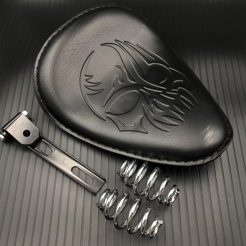 Кожаное мотоциклетное 3" пружинное сиденье-соло с кронштейном для Harley Chopper Bobber