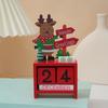 Рождественский обратный отсчет Блоки 99 дней до Рождества Адвент-календарь Деревянный Санта-олень