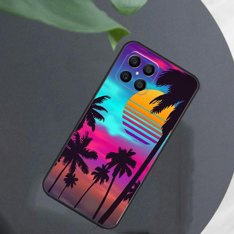 Синтвейв Ретро 80-е Неон Для Honor Magic 7 Lite 6 5 8 Pro Чехол Для Honor 200 400 70 90 X8c X8b X9a X9b X9c X9d Win RT