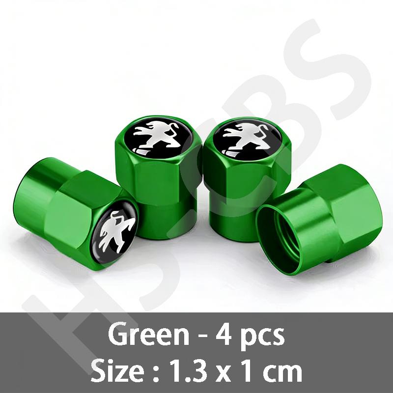 Car Emblem Logo Tire Valve Cover Wheel Protection Dust Caps For Peugeot 206 307 308 3008 207 208 407 408 508 2008 5008 301 107