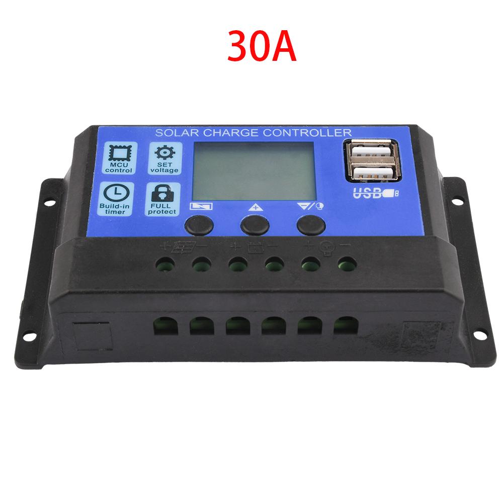 11-61A Solar Charge Controller LCD Display Dual USB Port Timer Solar Panel Regulator 11V/11V Auto Recognition PWM Solar Controll