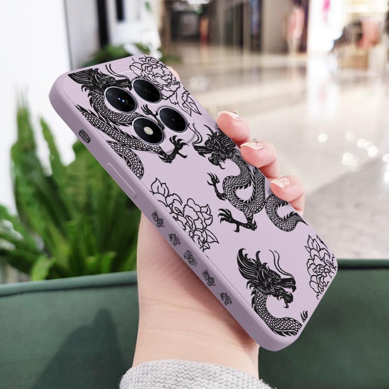 Auspicious Dragon Phone Case For Xiaomi Poco F7 X7 X6 F6 M6 M5 M5S F5 X5 F4 X4 M4 F3 M3 X3 Pro 4G 5G GT Silicone Cover