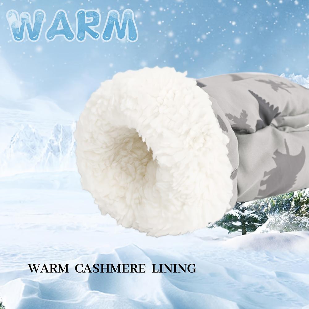 1 пара детских варежек, зимние уличные быстросохнущие перчатки для мальчиков и девочек, легко надеваемые бархатные теплые варежки для детей