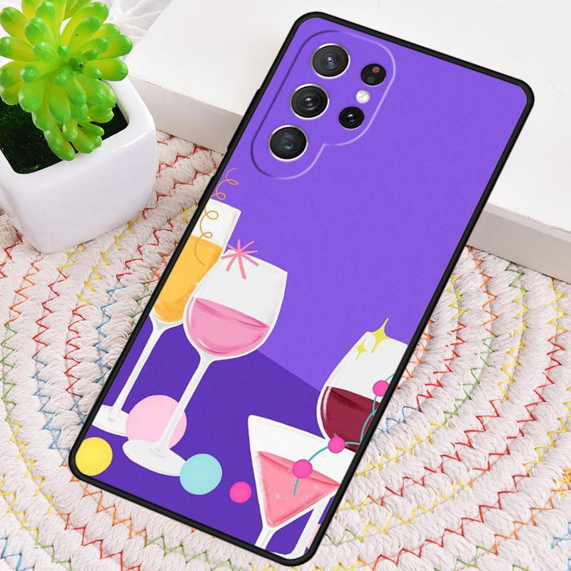 Чехол для телефона "2-3 бокала вина в день" для Samsung Galaxy note 10 pro S26 Ultra S23 S24 FE S25 S21 S22 PLUS противоударный