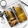 Великолепные пейзажи Для Samsung Galaxy S26 S20 FE S21 S22 S23 Plus S24 Ultra S25Ultra S21+ S22Plus Золотой стеклянный чехол для телефона