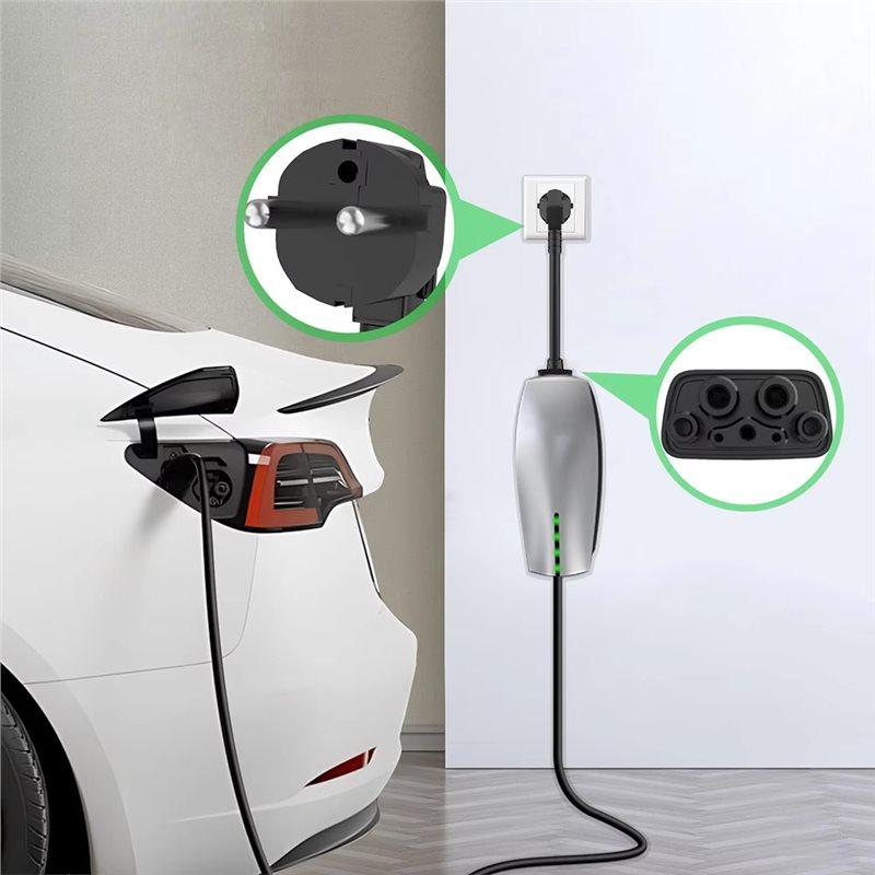 Европейский адаптер Schuko для Tesla Model S 3 X Y Gen 2 UMC Универсальный мобильный коннектор Адаптер 16А Штепсель EU