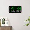 Digital Wall Clock Large Display Auto Dimming Easy-Setup Temperature Calendar Countdown Timer Silent Hanging Clock