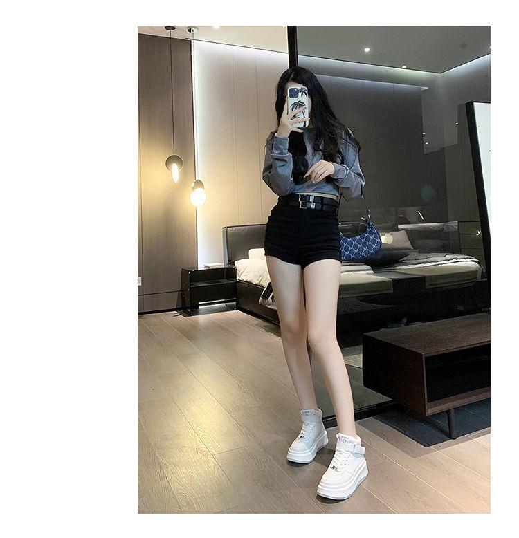 Женские модные осенне-зимние кроссовки с высоким верхом - Повседневная спортивная обувь на толстой подошве