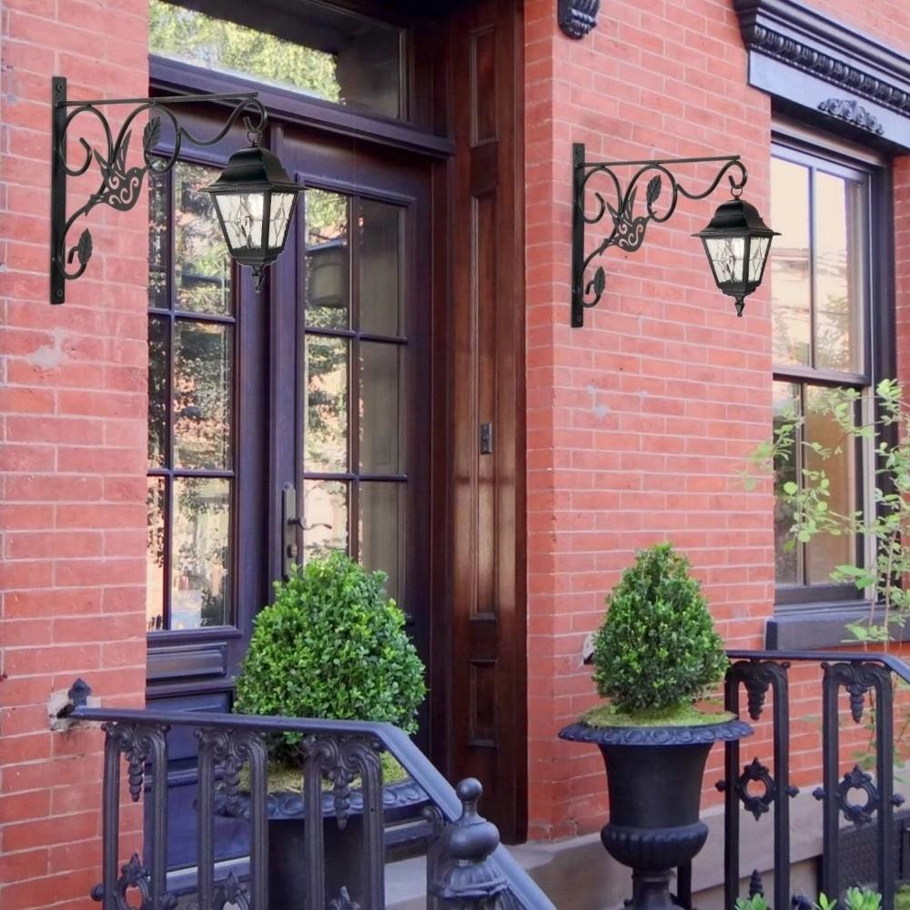 12 Inch Metal Wall Plant Hooks Sturdy Feeding Bird Rack Flower Pot Bracket  Home Decor