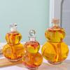 Transparent Gourd Shape High Borosilicate Glass Wine Bottle Heat-Resistant Glass Empty Bottle With Lid Milk Tea Bottle Cold Brew