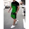 Summer Men's Fashion Street T-shirt and Shorts 3D Set Short Sleeve Men's Print Top Sports