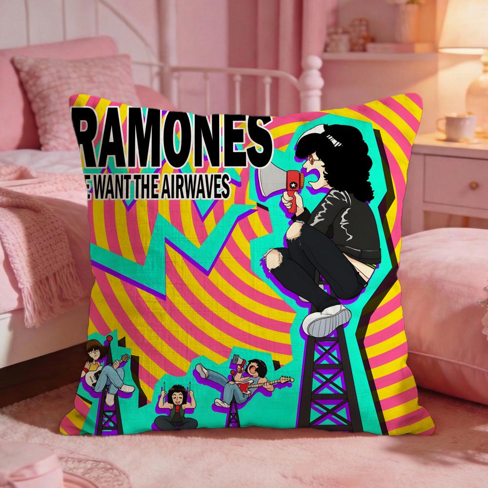 Наволочка Ramones Премиум Комфорт Двусторонняя Наволочка Два в Одном Дизайн для Любой Комнаты Салон Автомобиля
