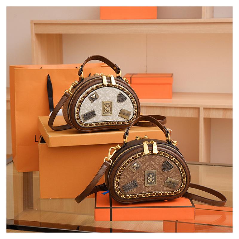 Tooxika Новая модная простая ретро-сумка-значок, популярный стиль, женская универсальная сумка-мессенджер через плечо, маленькая круглая сумка