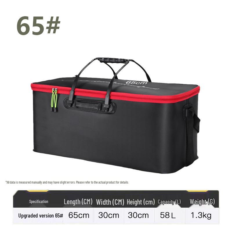 Портативное складное ведро для рыбы: Многофункциональный садок для рыбы с ручкой и плечевым ремнем для переноски воды и рыбалки.