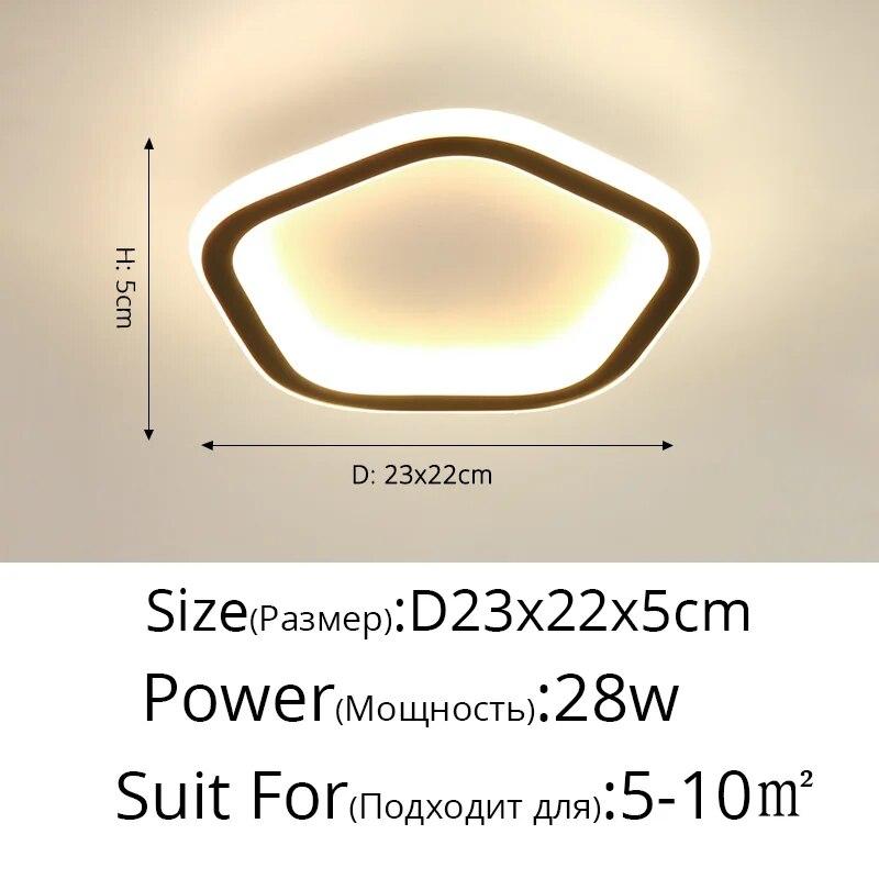 Simple Round Aisle Lamp Ceiling LED Lamp Dia 25cm Mounted Creative Kitchen Ceiling Lights Square Ceiling Lamp For Home Indoor