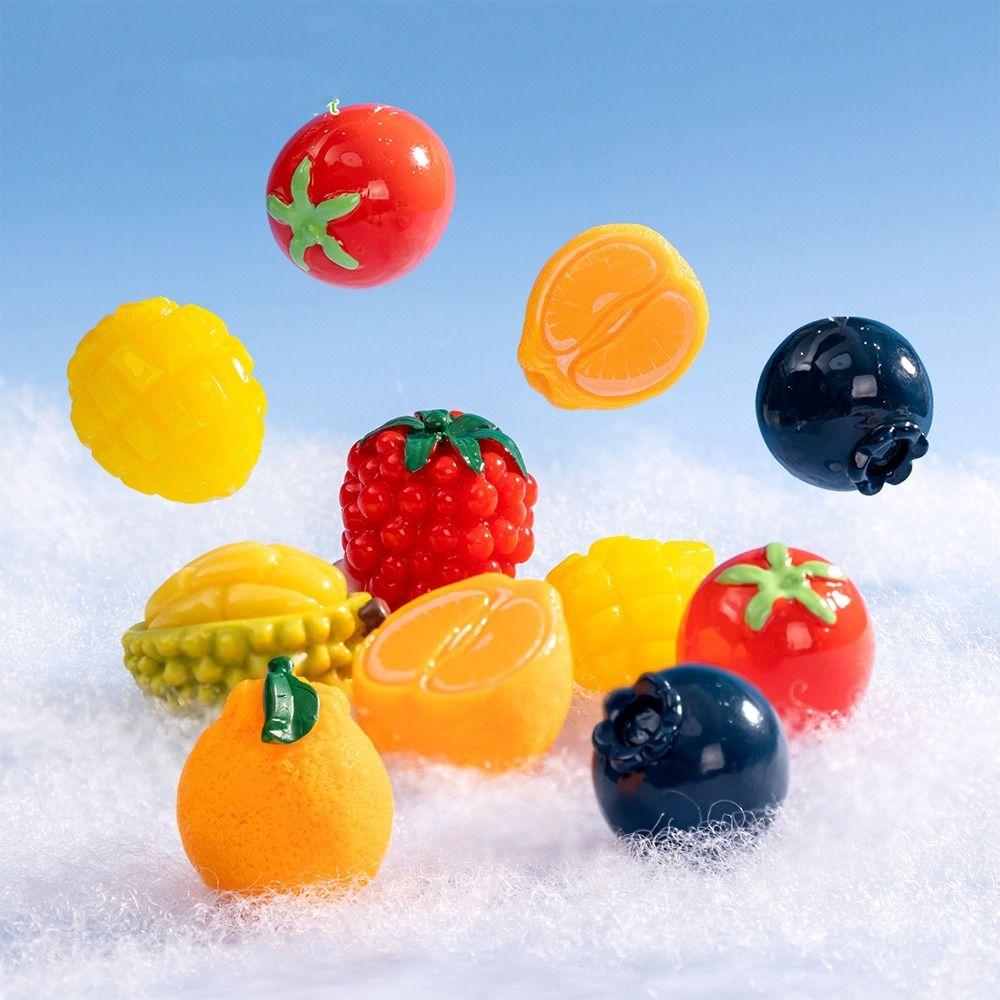 Cute Simulation Fruit Figurines 3D Mini Fruit Figurines Miniatures Handicrafts DIY Decorations Fake Fruits Window Display