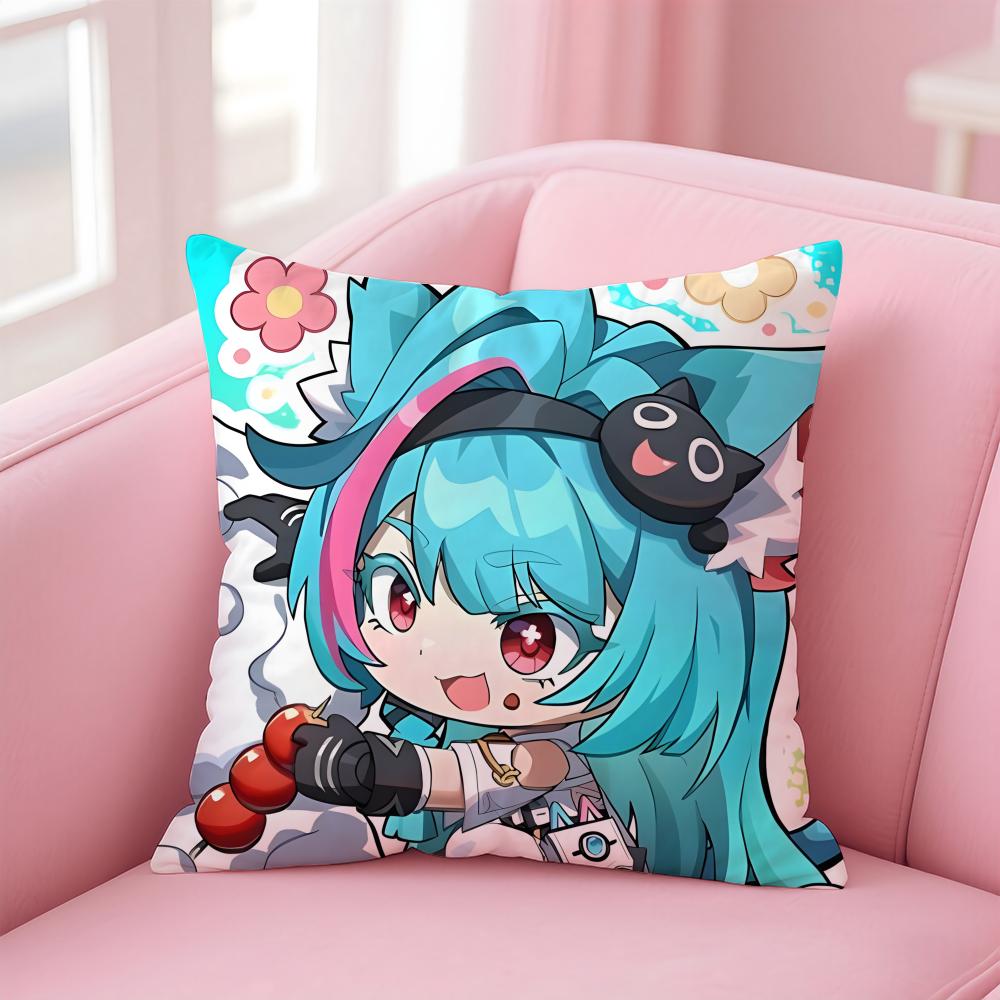 Animated NNeverness To Everness Cute ICONS Cushion Cover Pillow Case Soft Friendly Fabric Concealed Zipper