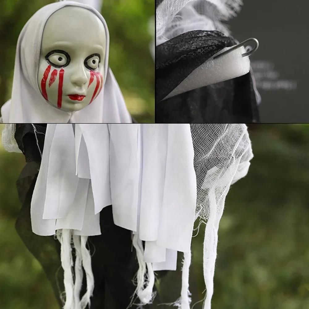 Halloween Hanging Ghost Skeletons Outdoor Decor Glow In the Dark Haunted House Props Scary Party Yard Decoration Supplies