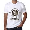Мужская винтажная футболка с графическим принтом No Wrong Way Optimism White