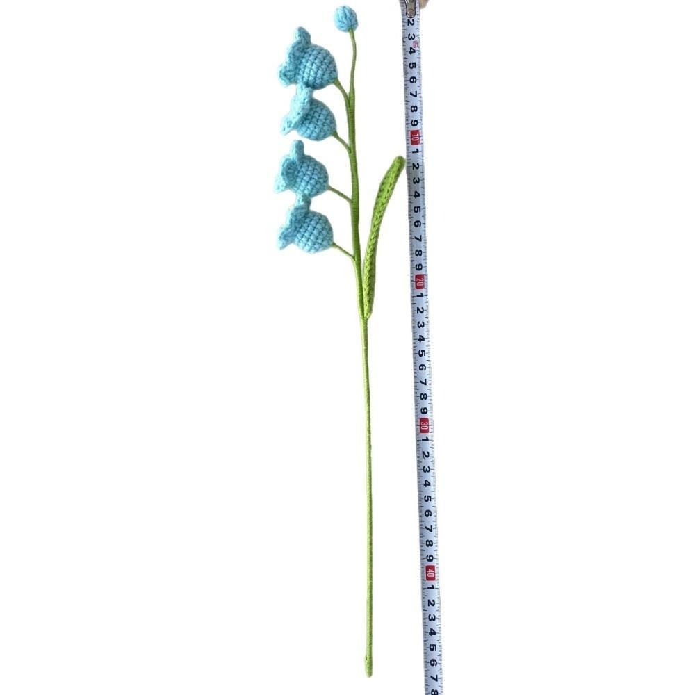 1pc Finished Product Lily of the Valley Crochet Flowers Hand-woven Knit Fake Flowers  Party Wedding