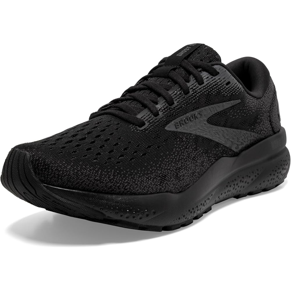 Brooks Ghost 16 Wide Soft Cushion Men's Running Shoes Black 25.5cm 2E