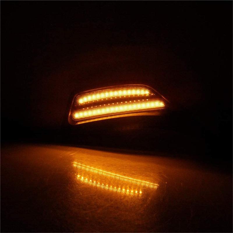 2Pcs/set Car LED Amber Front Fender Marker Lights Fit for Jeep Wrangler JL