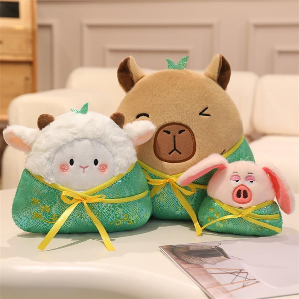 Capybara Zongzi Cotton Doll Pig Zongzi Stuffed Doll Funny Zongzi Plush Toy  Birthday