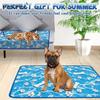 Extra Large Cooling Mat for Dogs & Cats Washable Summer Pet Self-Cooling Pad with Bone Paw Print Design For Cat Beds Dog Houses