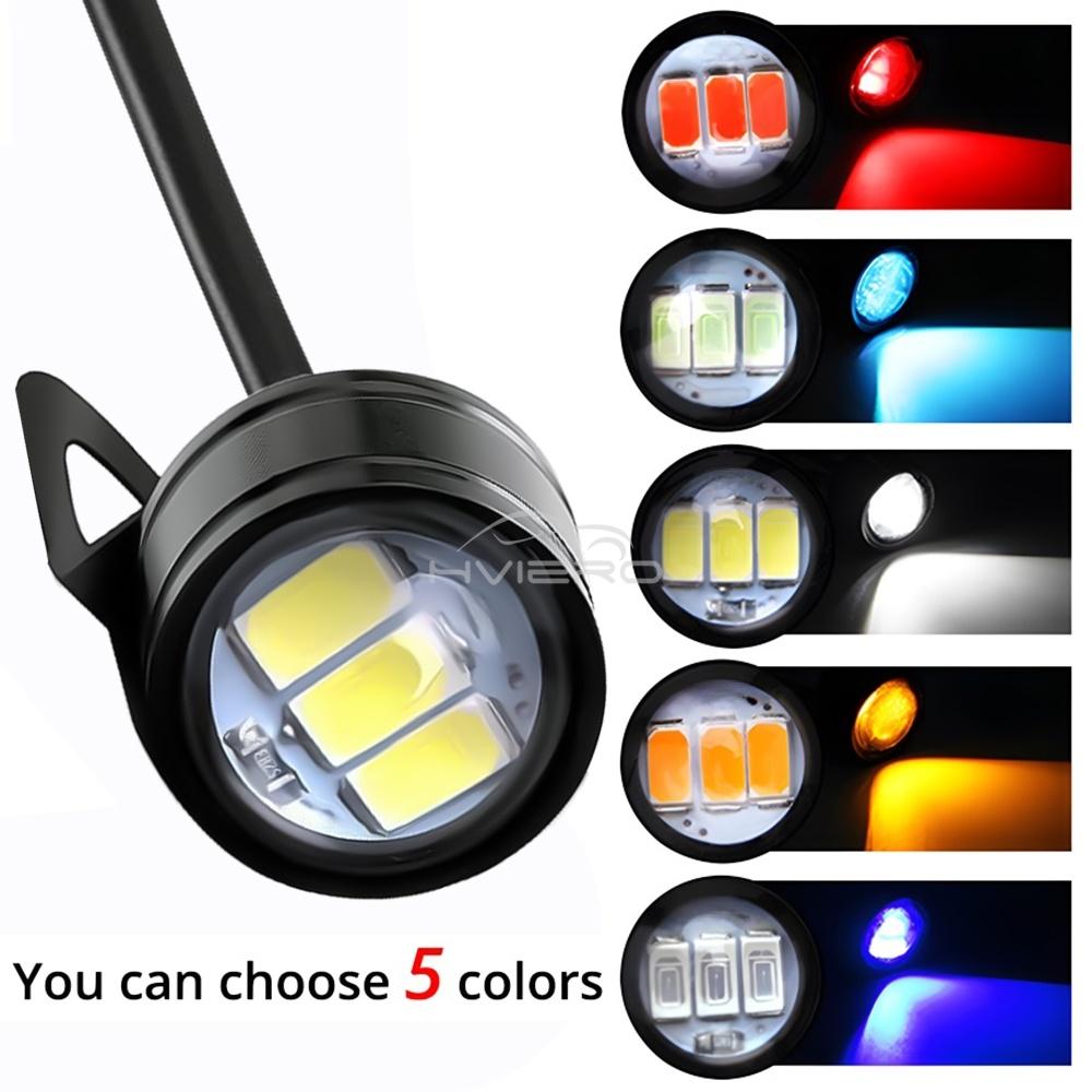 2X 18mm Eagle Eye Mirror Light DRL Car Auto Motorcycle Led Bulb Turn Signal Reverse Parking Brake Trunk Lamp Daylight Waterproof