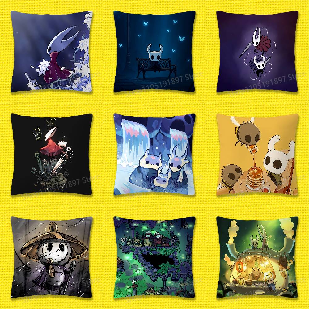 H-Hollow K-Knight Silksong Наволочка для декоративной подушки 30x30см 40x40см 45x45см 50x50см 55x55см Квадратная Наволочка для диванной подушки