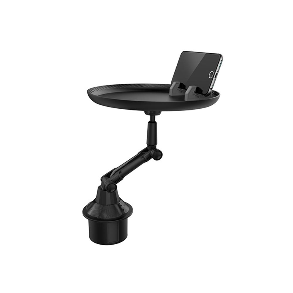 Adjustable Car Tray Table Cup Holder 360-Degree Swivel Non-slip With Phone Slot